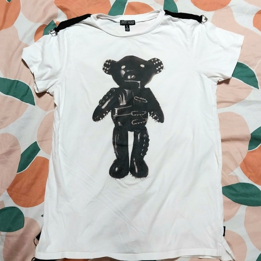 Current Mood Dolls Kill goth teddy bear bondage t shirt size small